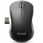 Мышка беспроводная USB Delux DLM-391OGB, Black